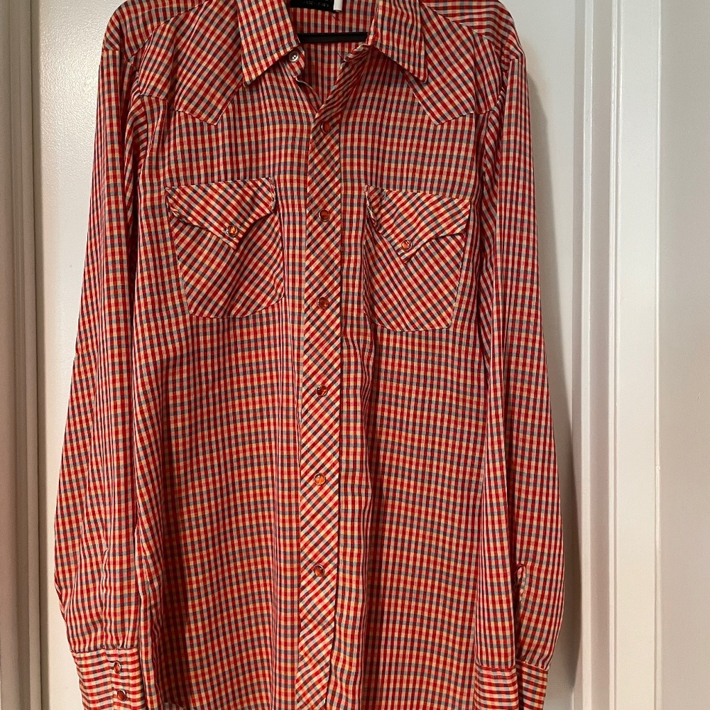 Vintage western pearl snap shirt (sears)